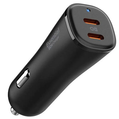 Spigen Essential EV502 50W Dual Output Car Charger - Black