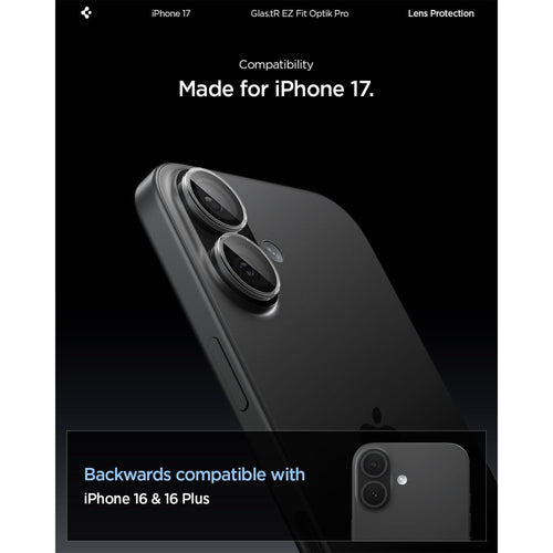 Spigen iPhone 17/ 16 / 16 Plus   Camera Lens Premium Tempered Screen Protector - 2 Pack