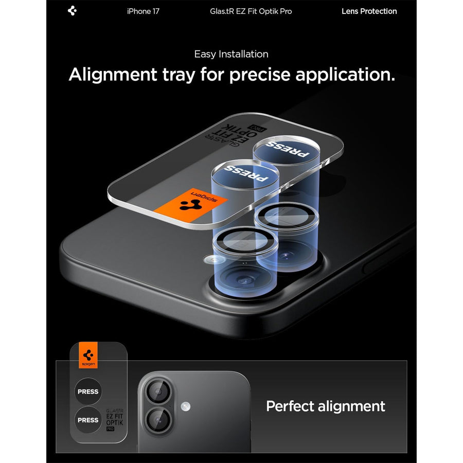 Spigen iPhone 17/ 16 / 16 Plus   Camera Lens Premium Tempered Screen Protector - 2 Pack
