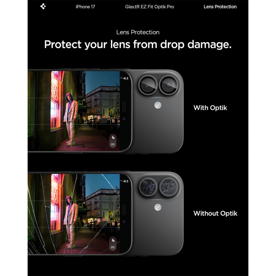 Spigen iPhone 17/ 16 / 16 Plus   Camera Lens Premium Tempered Screen Protector - 2 Pack