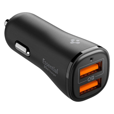 Spigen Essential  30W Dual Output Car Charger - Black