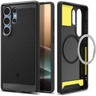 Spigen Galaxy S25 Ultra 5G Rugged Armor  MagFit Case - Black