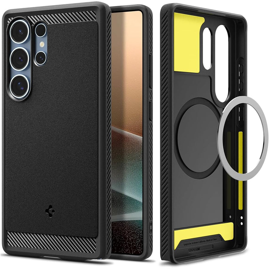 Spigen Galaxy S25 Ultra 5G Rugged Armor  MagFit Case - Black