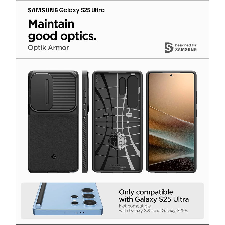 Spigen Galaxy S25 Ultra 5G Optik Armor  Case - Black