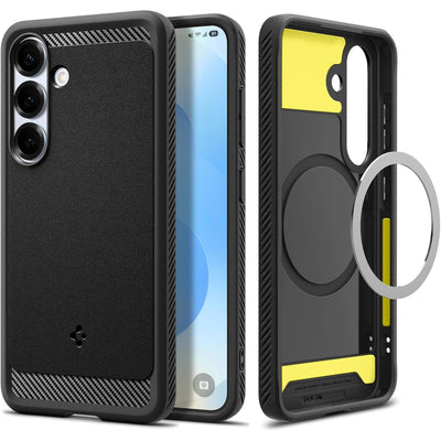 Spigen Galaxy S25 5G Rugged Armor  MagFit Case - Black