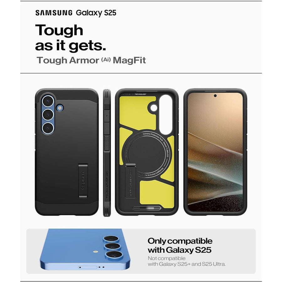 Spigen Galaxy S25 5G Tough Armor  MagFit Case - Black