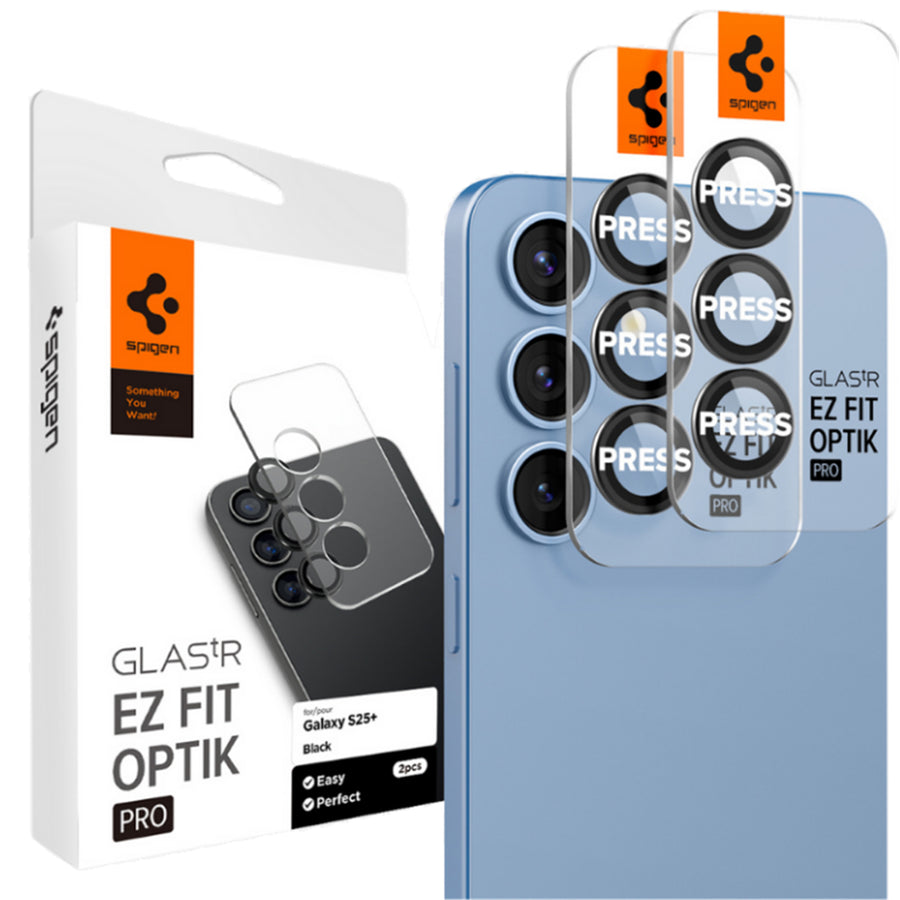 Spigen Galaxy S25+ 5G Premium Tempered Glass  Camera Protector - 2 Pack