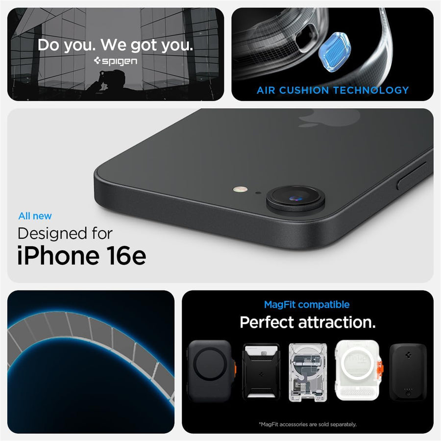 Spigen iPhone 17e/16e (6.1") Rugged Armor  MagFit Case - Black