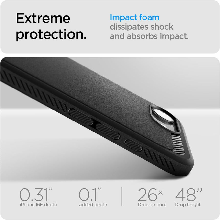 Spigen iPhone 17e/16e (6.1") Rugged Armor  MagFit Case - Black