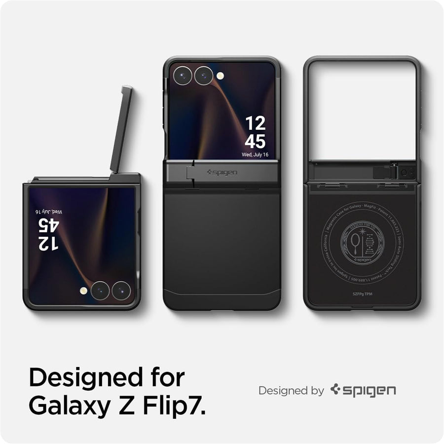 Spigen Galaxy Z Flip7 5G Tough Armor Pro MagFit Case - Black