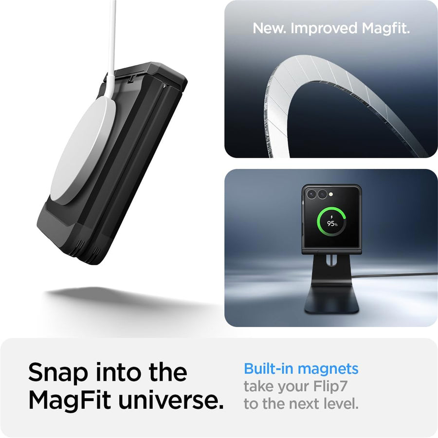 Spigen Galaxy Z Flip7 5G Tough Armor Pro MagFit Case - Black