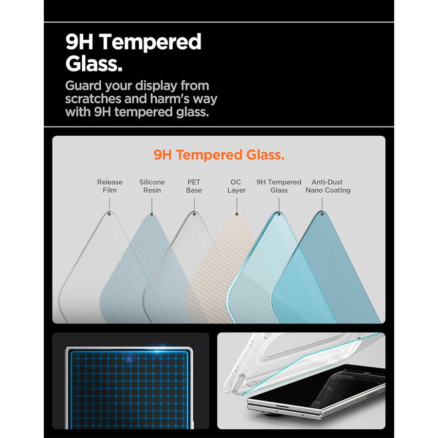 Spigen Galaxy Z Fold7 Premium Tempered Glass Screen Protector - 1 Pack