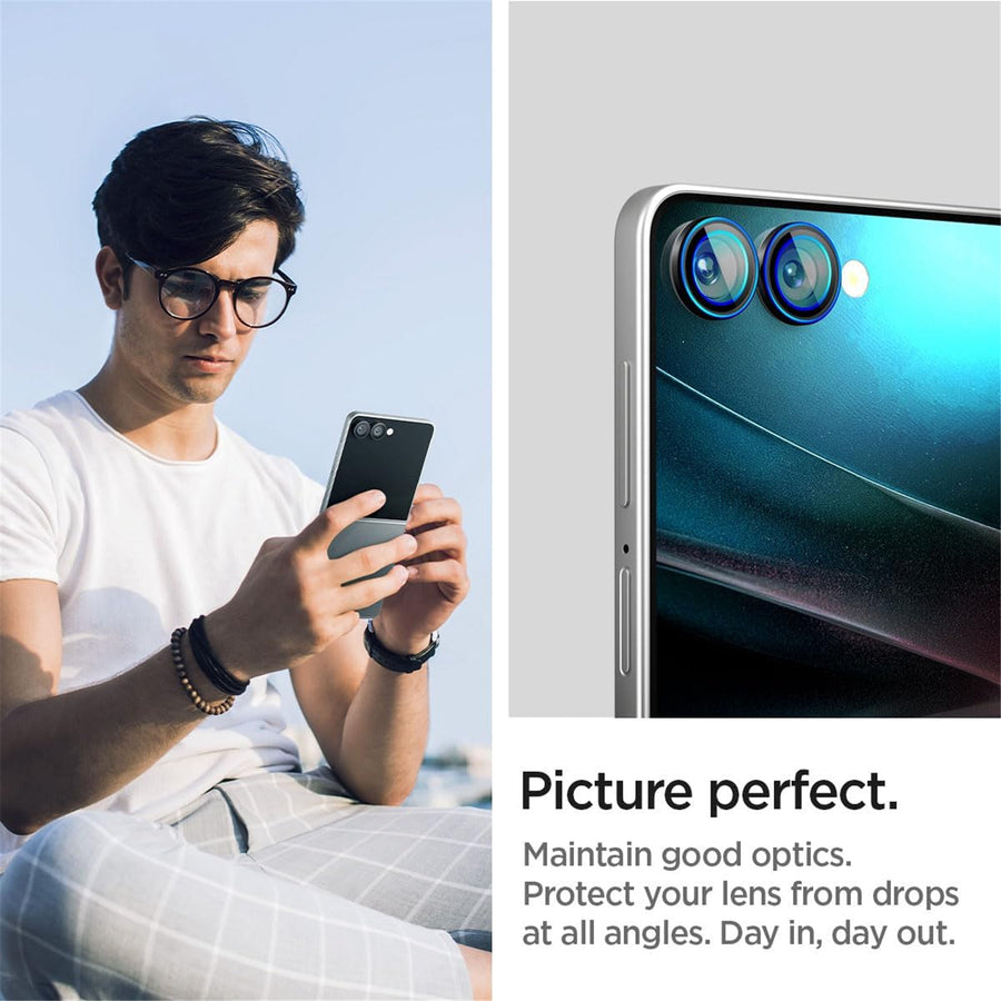 Spigen Galaxy Z Flip8 / Z Flip7 5G  Optik Pro Premium Camera Lens Tempered Glass Protector - 2 Pack