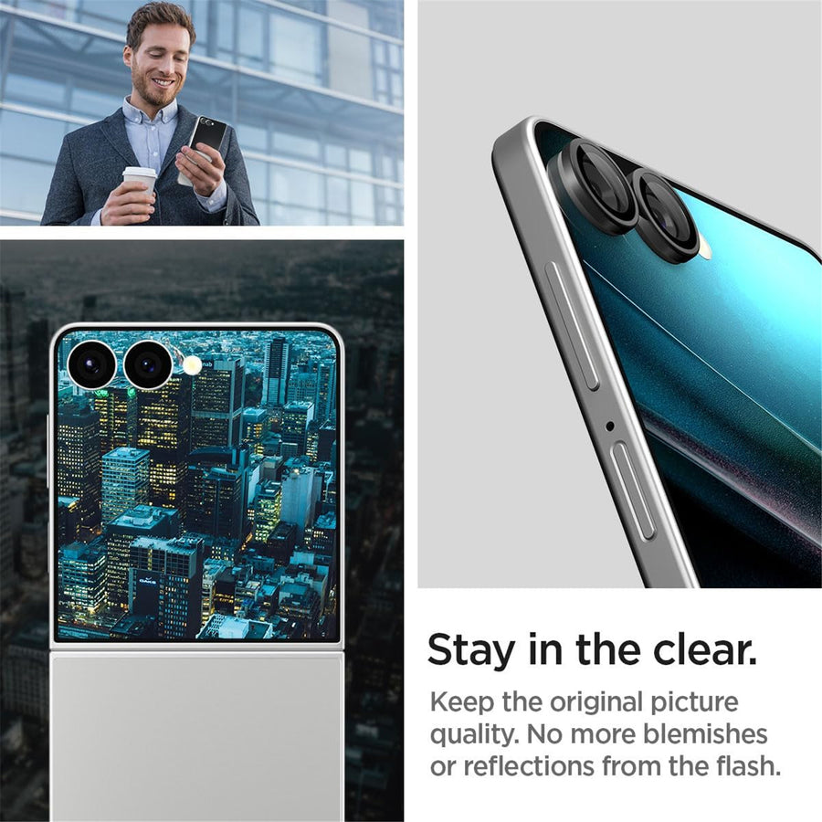 Spigen Galaxy Z Flip8 / Z Flip7 5G  Optik Pro Premium Camera Lens Tempered Glass Protector - 2 Pack