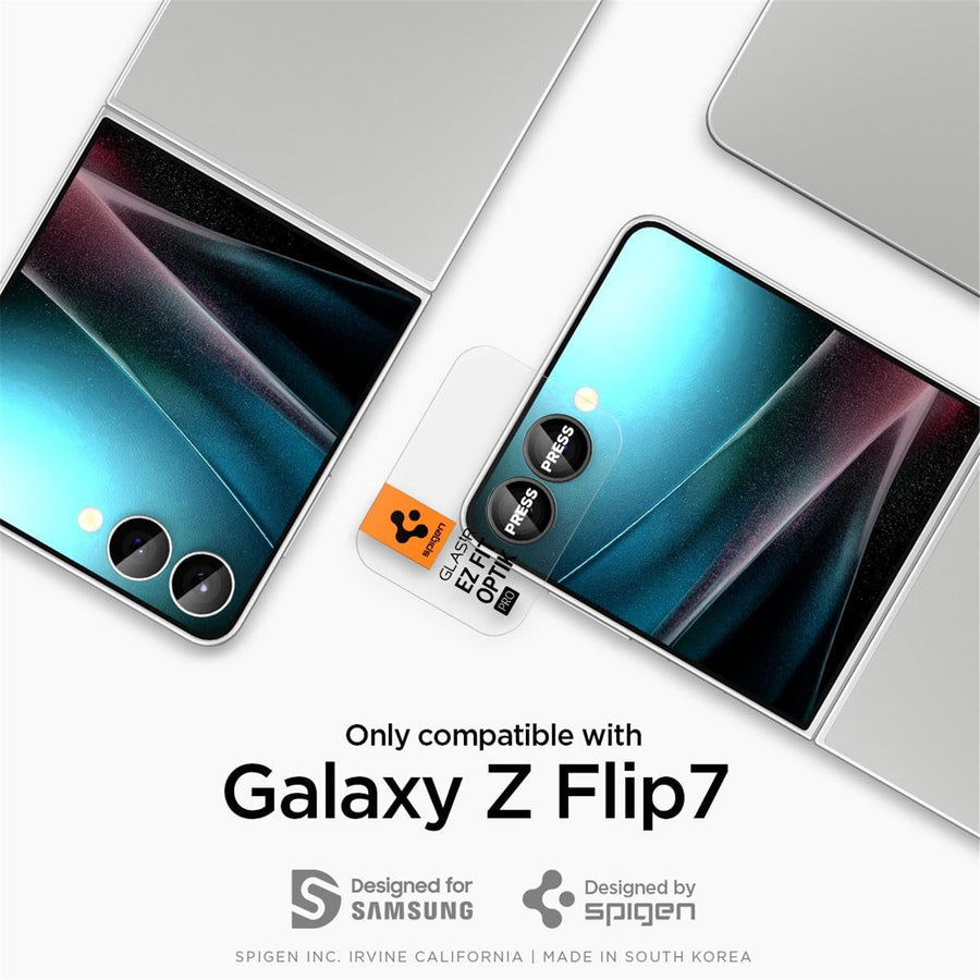Spigen Galaxy Z Flip8 / Z Flip7 5G  Optik Pro Premium Camera Lens Tempered Glass Protector - 2 Pack