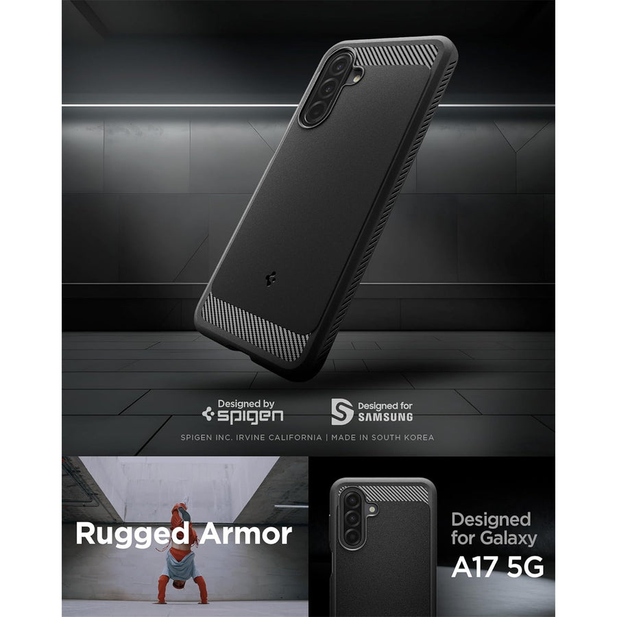 Spigen Galaxy A17/A17 5G (2025) Rugged Armor  Case - Matte Black