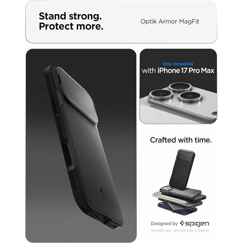 Spigen iPhone 17 Pro Max (6.9") Optik  MagFit Case - Black