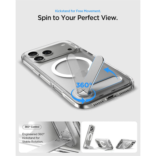 Spigen iPhone 17 Pro (6.3") Ultra Hybrid S  MagFit Case - Crystal Clear