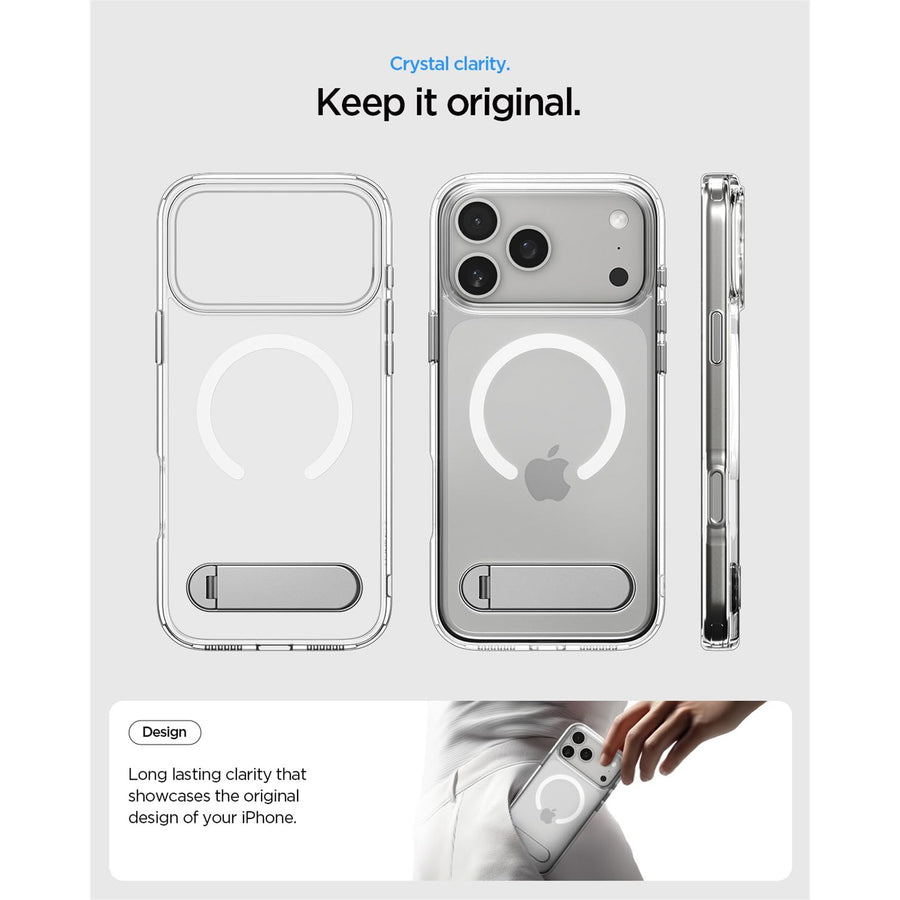 Spigen iPhone 17 Pro (6.3") Ultra Hybrid S  MagFit Case - Crystal Clear