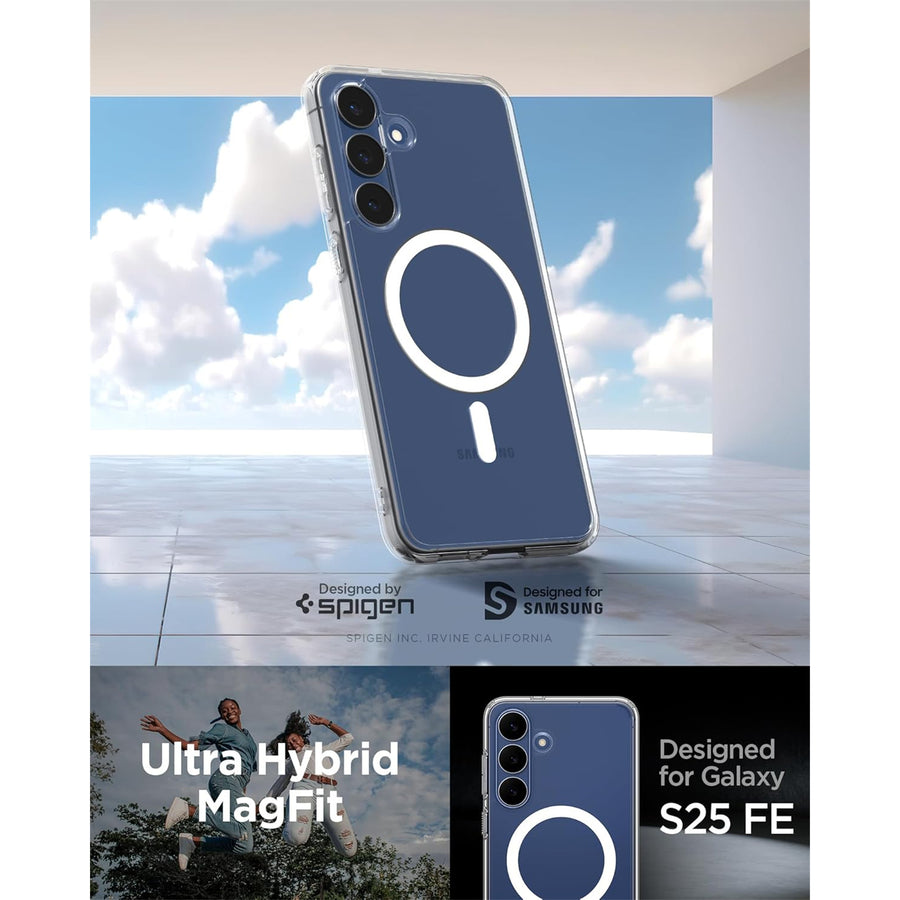 Spigen Galaxy S25 FE 5G Ultra Hybrid MagFit  Magnetic Case - Clear White