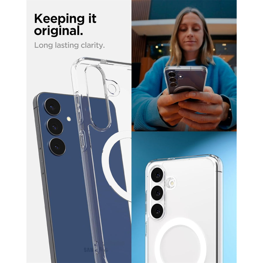 Spigen Galaxy S25 FE 5G Ultra Hybrid MagFit  Magnetic Case - Clear White