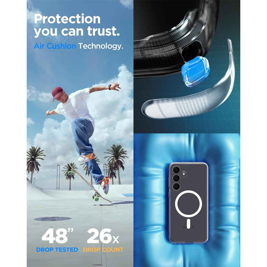 Spigen Galaxy S25 FE 5G Ultra Hybrid MagFit  Magnetic Case - Clear White