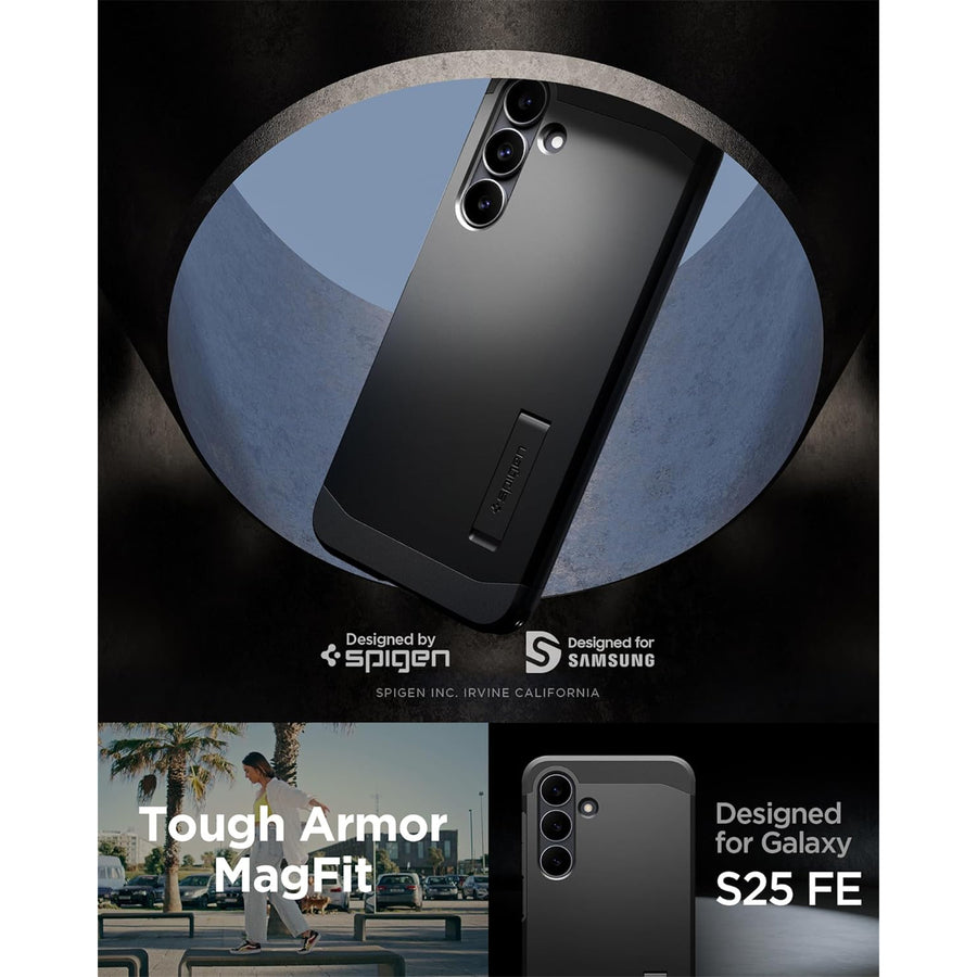 Spigen Galaxy S25 FE 5G Tough Armor  MagFit Case - Black