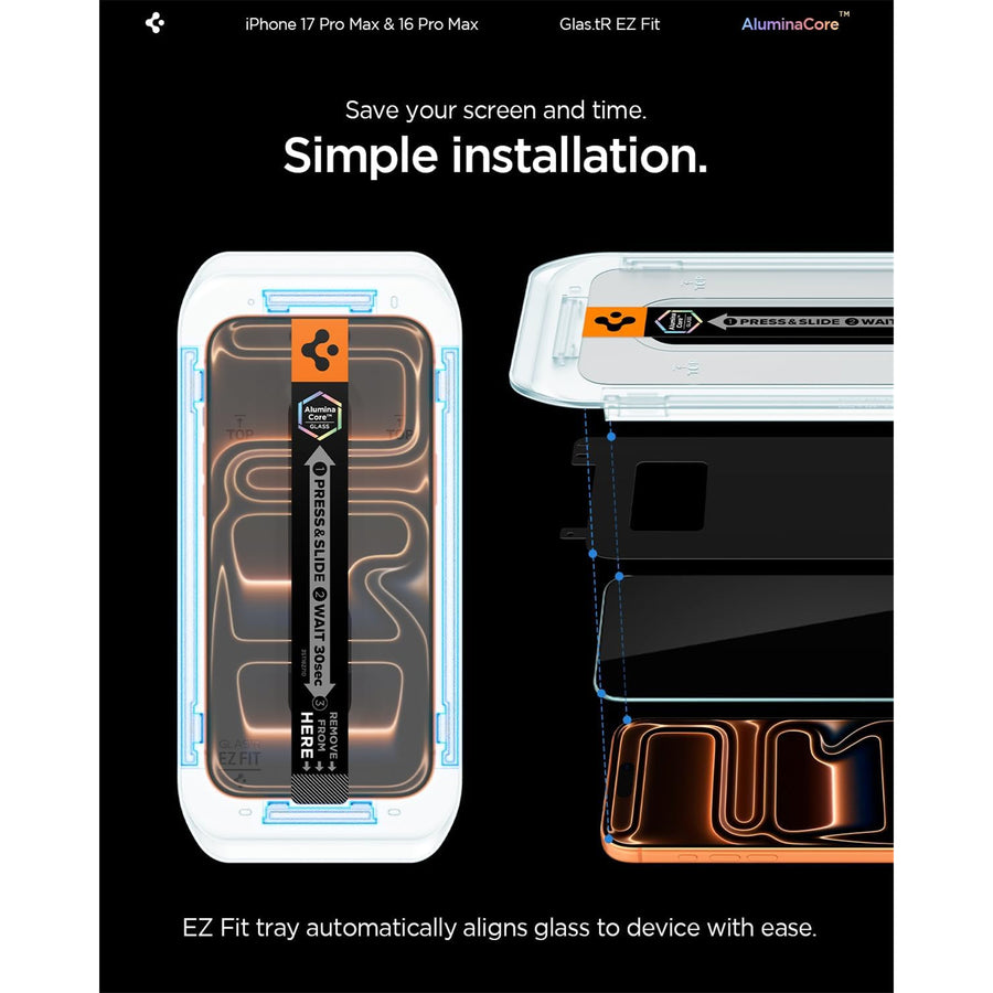 Spigen iPhone 17 Pro Max (6.9") / 16 Pro Max (6.9")  Premium Privacy Tempered Glass Screen Protector