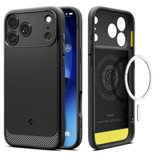 Spigen iPhone 17 Pro Max (6.9") Rugged Armor  MagFit Case - Black
