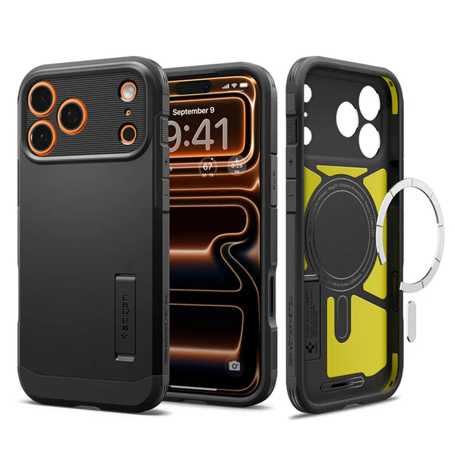 Spigen iPhone 17 Pro Max (6.9") Tough Armor  Magfit Case - Black