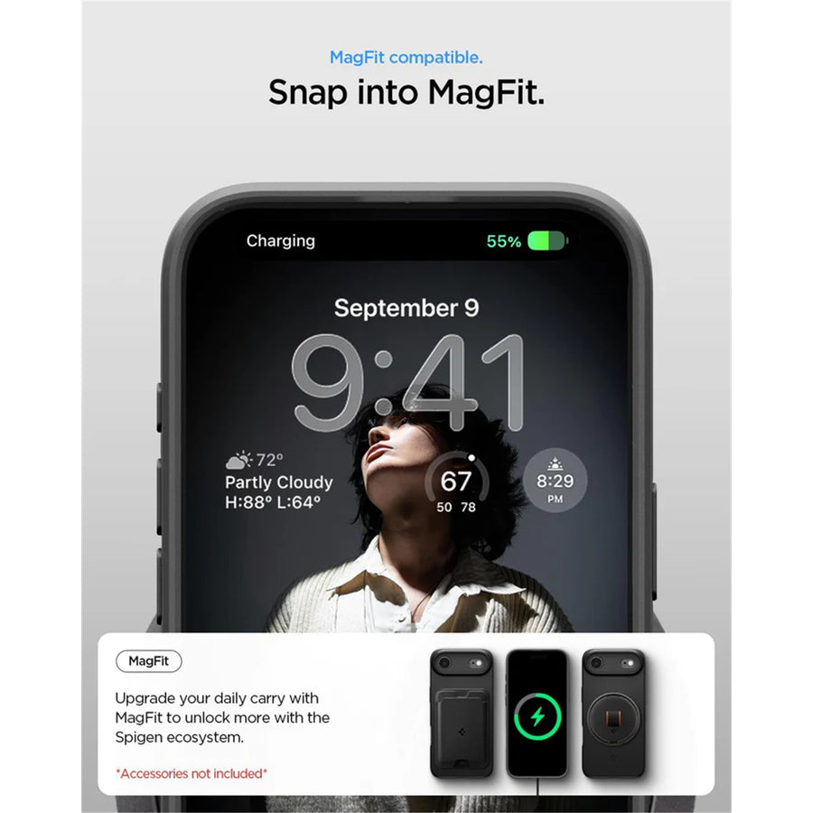 Spigen iPhone Air (6.5") Thin Fit  MagFit Case - Black