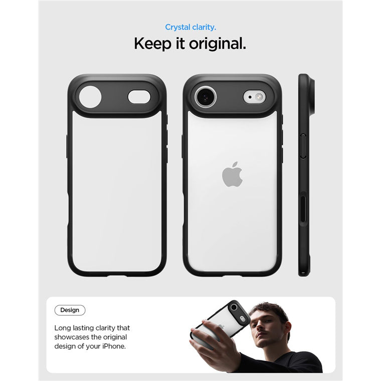 Spigen iPhone Air (6.5") Ultra Hybrid  Case - Clear / Matte Black