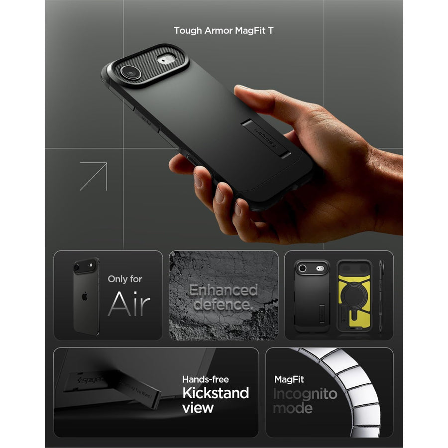 Spigen iPhone Air (6.5") Tough Armor  Magfit Case - Black