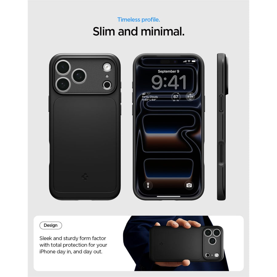 Spigen iPhone 17 Pro (6.3") Thin Fit  MagFit Case - Black