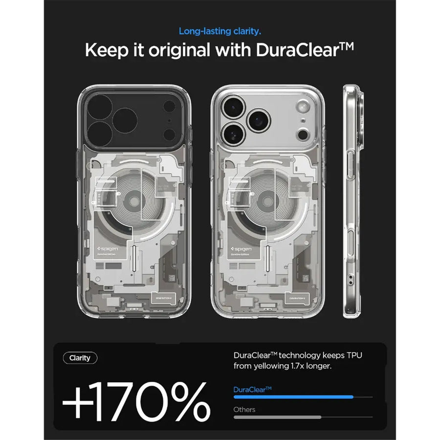 Spigen iPhone 17 Pro (6.3") Ultra Hybrid ZeroOne  MagFit Case - Crystal Clear