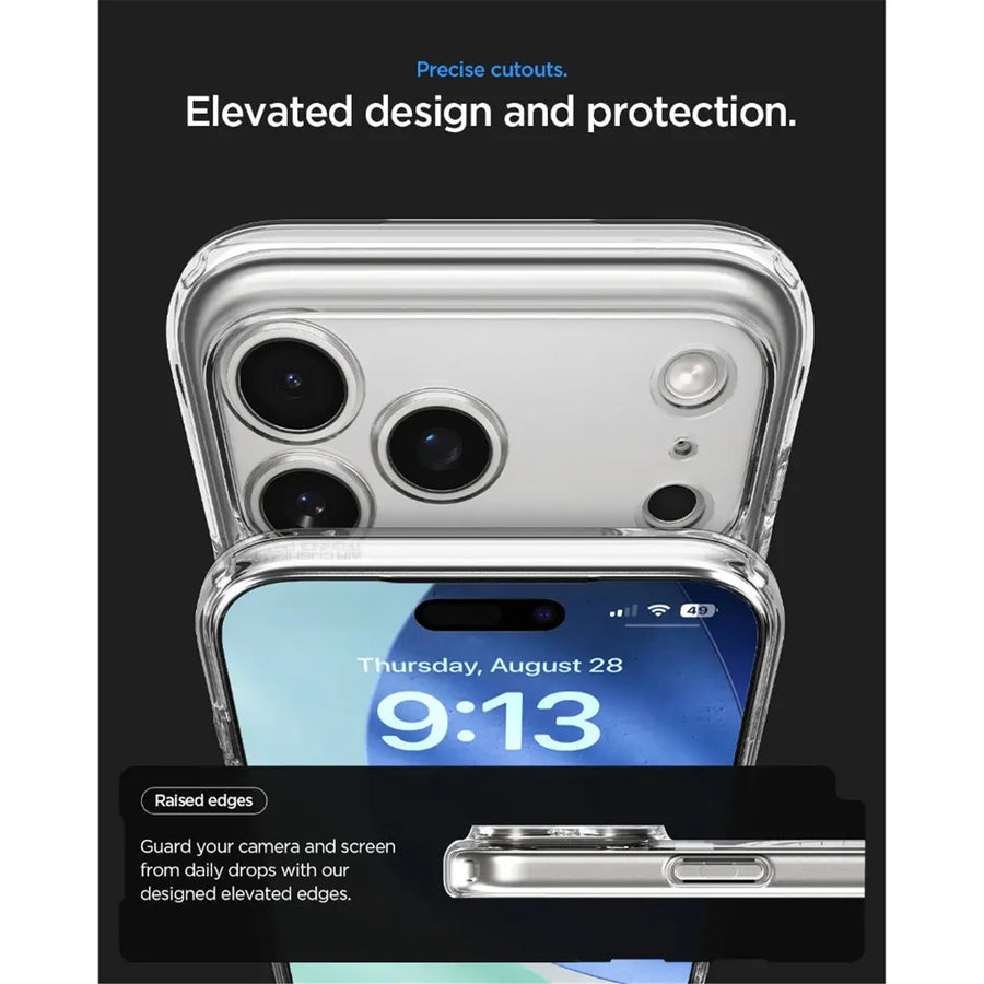 Spigen iPhone 17 Pro (6.3") Ultra Hybrid ZeroOne  MagFit Case - Crystal Clear