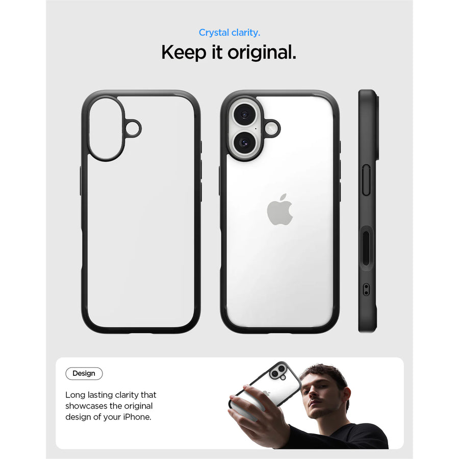 Spigen iPhone 17 (6.3") Ultra Hybrid  Case - Clear / Matte Black