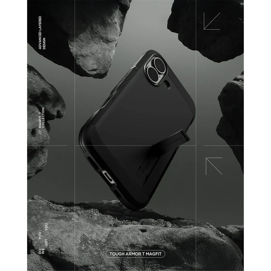 Spigen iPhone 17 (6.3") Tough Armor  Magfit Case - Black