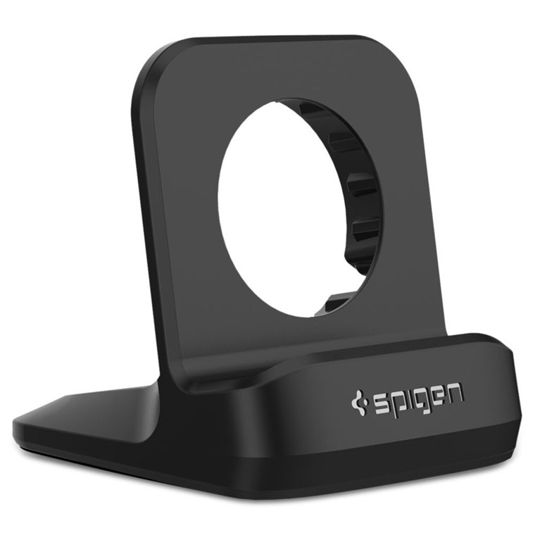 Spigen Apple Watch Night Stand Black, Non-Slip Base, Secure hold,Compact, Compatible with Apple Watch Series 6/SE/5/4/3/2/1/Original/ 44mm/40mm/42mm/38mm