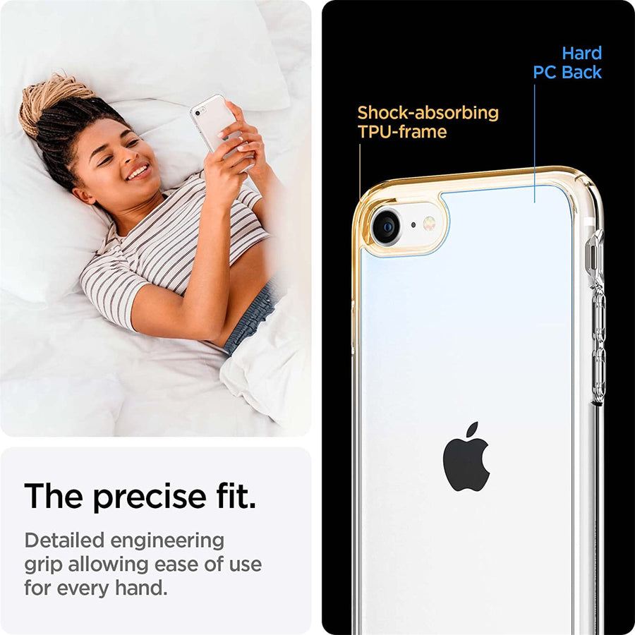 Spigen iPhone SE (3rd / 2nd Gen) / 8 / 7 Ultra Hybrid 2  Case - Crystal Clear