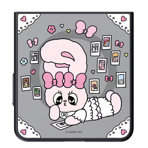 Samsung Galaxy Z Flip8 (2026) Mirror Magnet Case (Esther Bunny) - Pink