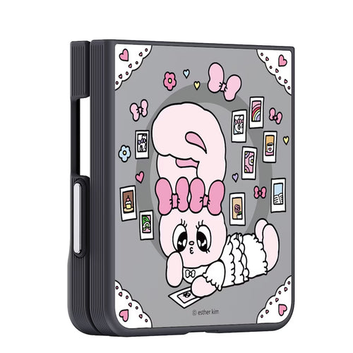 Samsung Galaxy Z Flip8 (2026) Mirror Magnet Case (Esther Bunny) - Pink