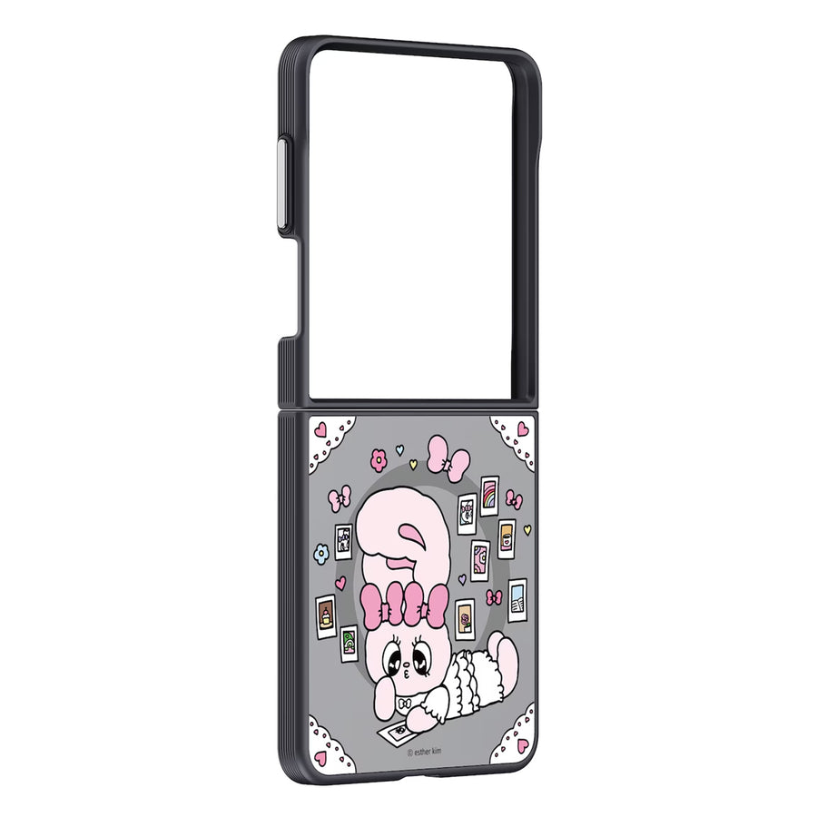 Samsung Galaxy Z Flip8 (2026) Mirror Magnet Case (Esther Bunny) - Pink
