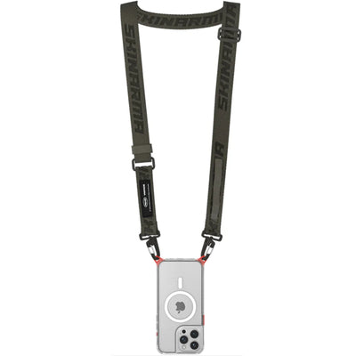 skinarma Scout XE Universal Nylon Lanyard - Olive (Phone Case Sold Separately) - Adjustable Lanyard - 2.54cm Width