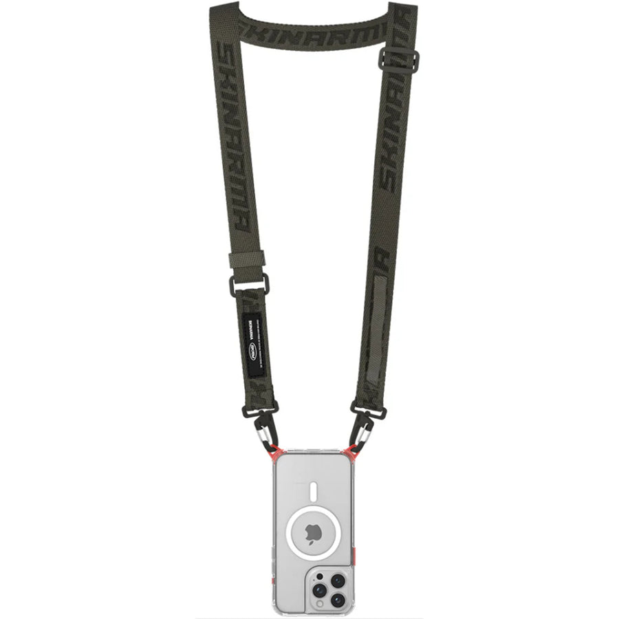 skinarma Scout XE Universal Nylon Lanyard - Olive (Phone Case Sold Separately) - Adjustable Lanyard - 2.54cm Width