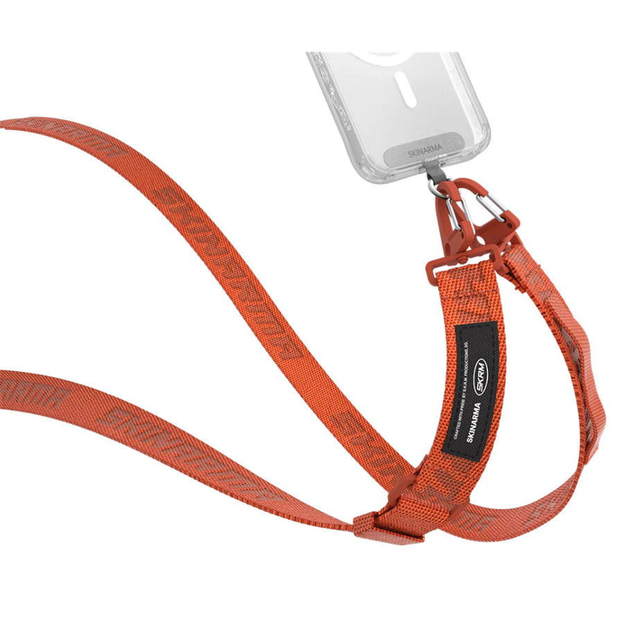 skinarma Scout XE Universal Nylon Lanyard - Orange (Phone Case Sold Separately) - Adjustable Lanyard - 2.54cm Width