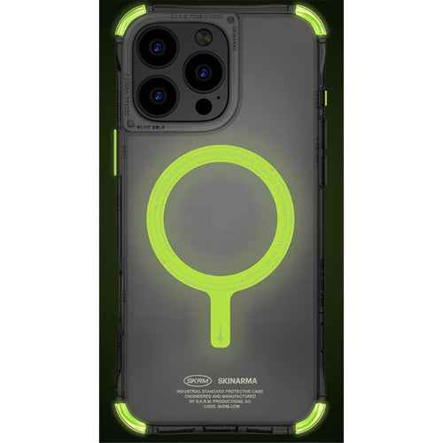 skinarma iPhone 16 Pro Max (6.9")   Saido Mag-Charge Case (NITEGLOW EDITION) - Lime Green