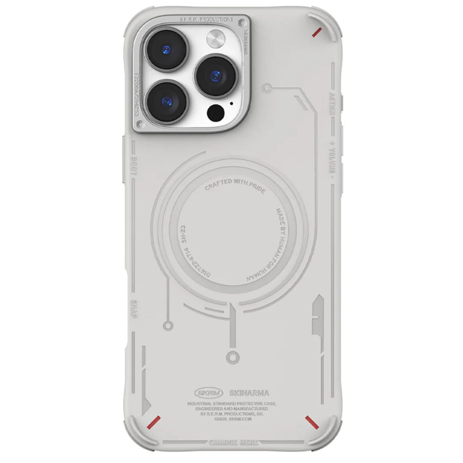 skinarma iPhone 16 Pro (6.3")   Mecha Case - Light Grey