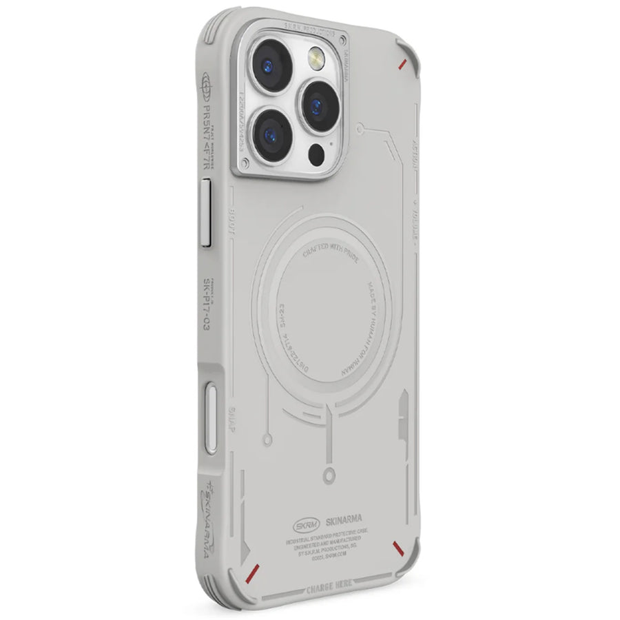 skinarma iPhone 16 Pro (6.3")   Mecha Case - Light Grey