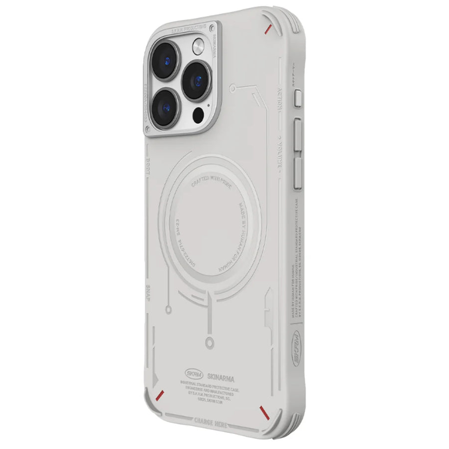 skinarma iPhone 16 Pro (6.3")   Mecha Case - Light Grey